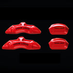 Custom Caliper Covers in Red Color with Vintage Broncos Logo