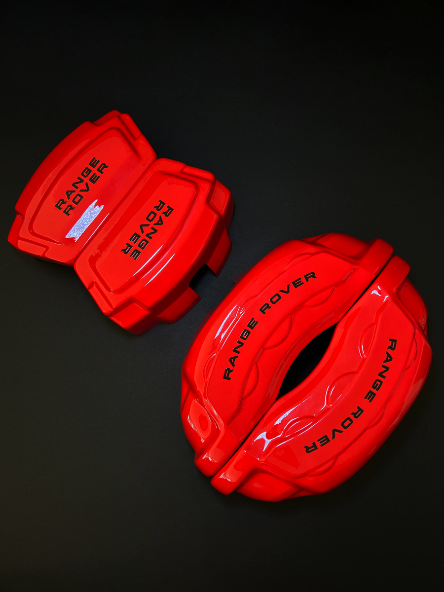 Custom Brake Caliper Covers for Range Rover in Red Color – Set of 4 + Warranty