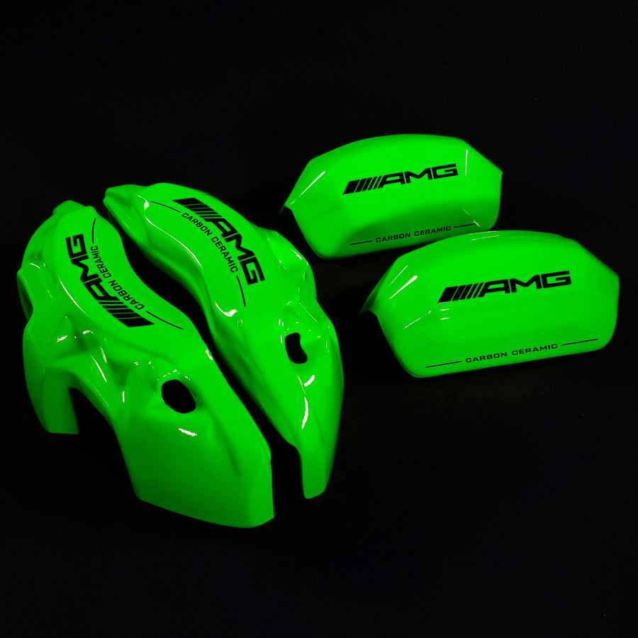 Brake Caliper Covers for Mercedes-Benz C63 2017-2018 – AMG Style in Green Color – Set of 4 + Warranty