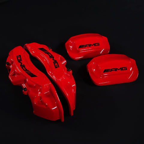 Brake Caliper Covers for Mercedes-Benz CLS500 2003-2011 – AMG Style in Red Color – Set of 4 + Warranty
