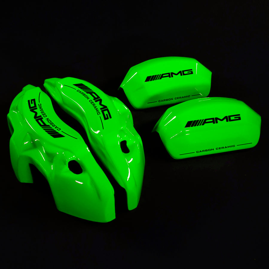 Brake Caliper Covers for Mercedes-Benz C63 2015-2018 – AMG Ceramic Style in Green Color – Set of 4 + Warranty