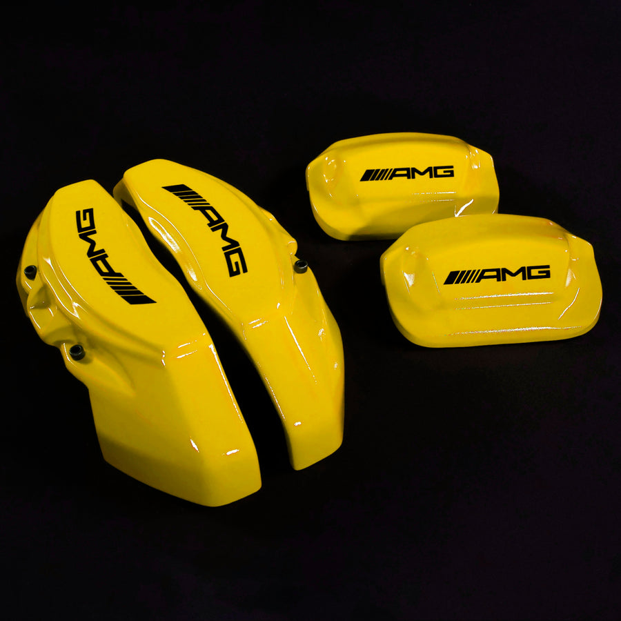Brake Caliper Covers for Mercedes-Benz E350 2003-2016 – AMG Style in Yellow Color – Set of 4 + Warranty