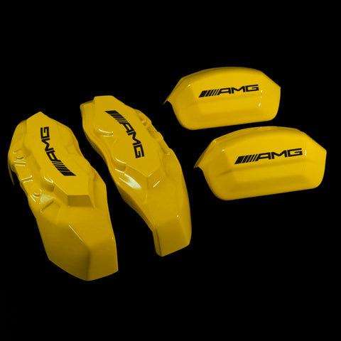 Brake Caliper Covers for Mercedes-Benz E450 2017-2023 – AMG Style in Yellow Color – Set of 4 + Warranty
