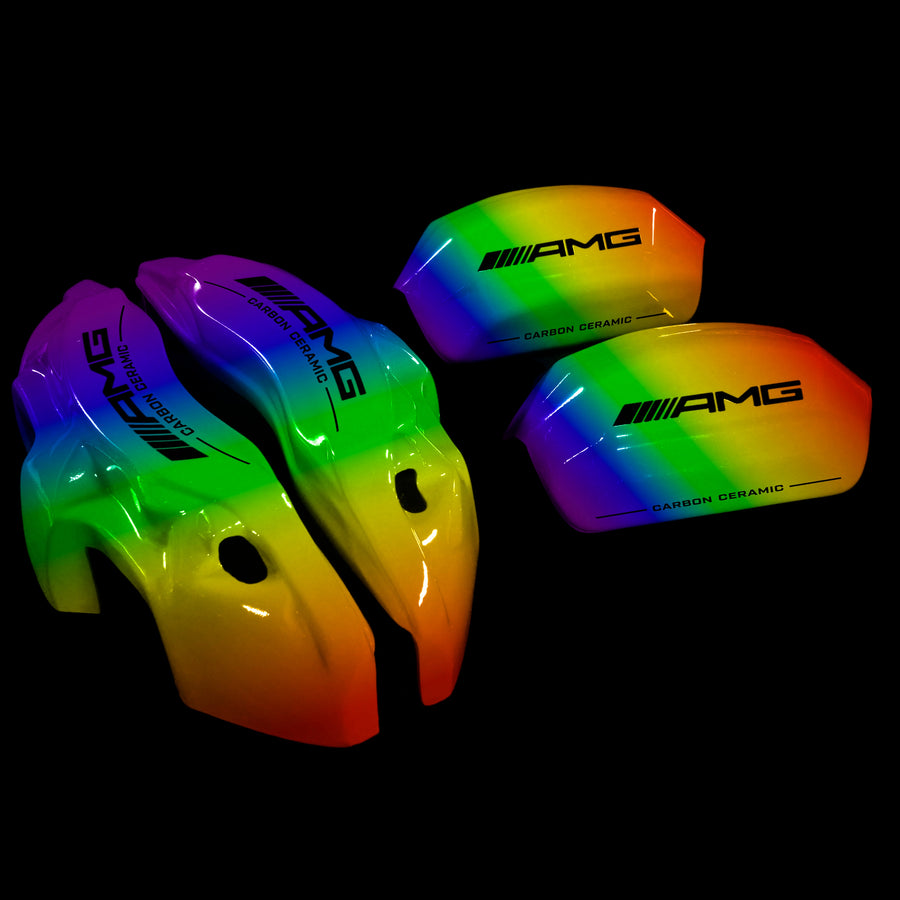 Brake Caliper Covers for Mercedes-Benz C63 2017-2018 – AMG Style in Custom Color – Set of 4 + Warranty
