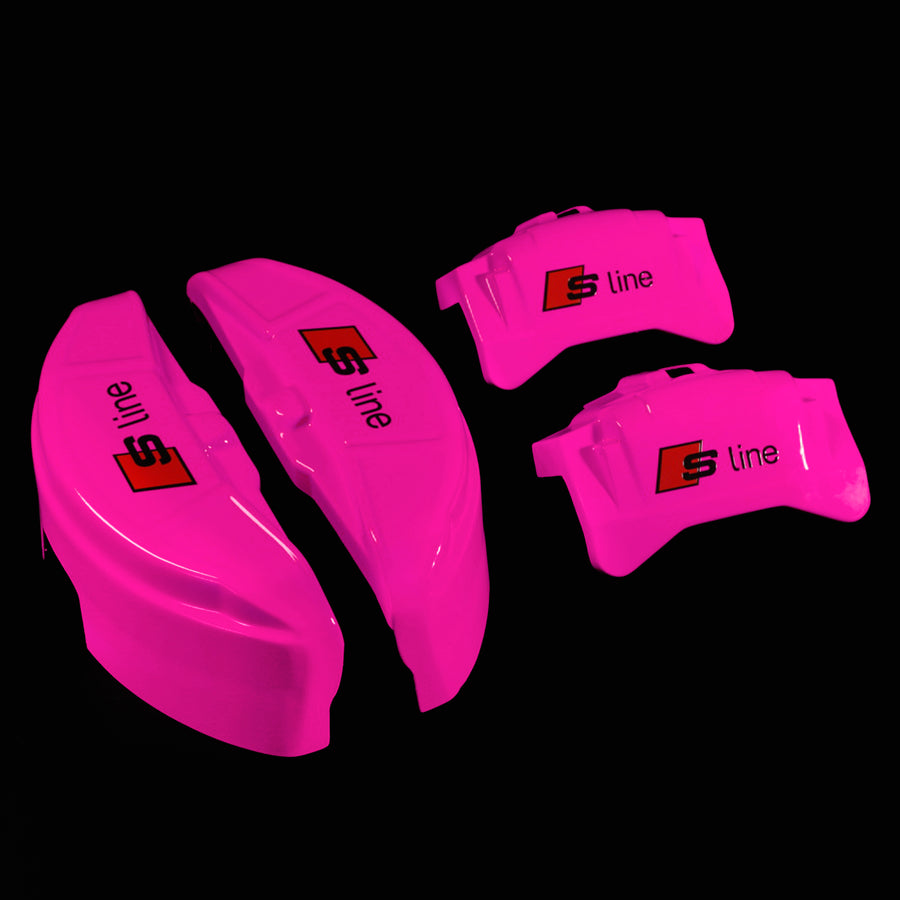 Brake Caliper Covers for Audi A6 2012-2015 – S line Style in Fuchsia Color – Set of 4 + Warranty