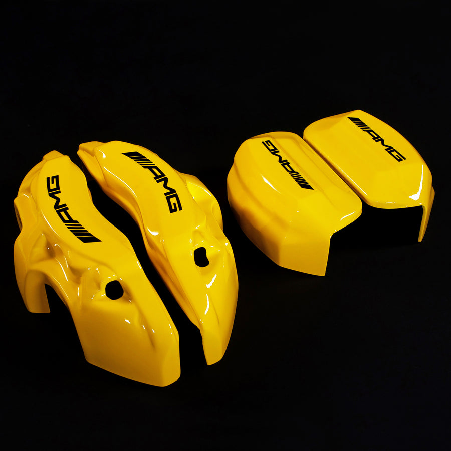 Brake Caliper Covers for Mercedes-Benz C63 2015-2018 – AMG Style in Yellow Color – Set of 4 + Warranty