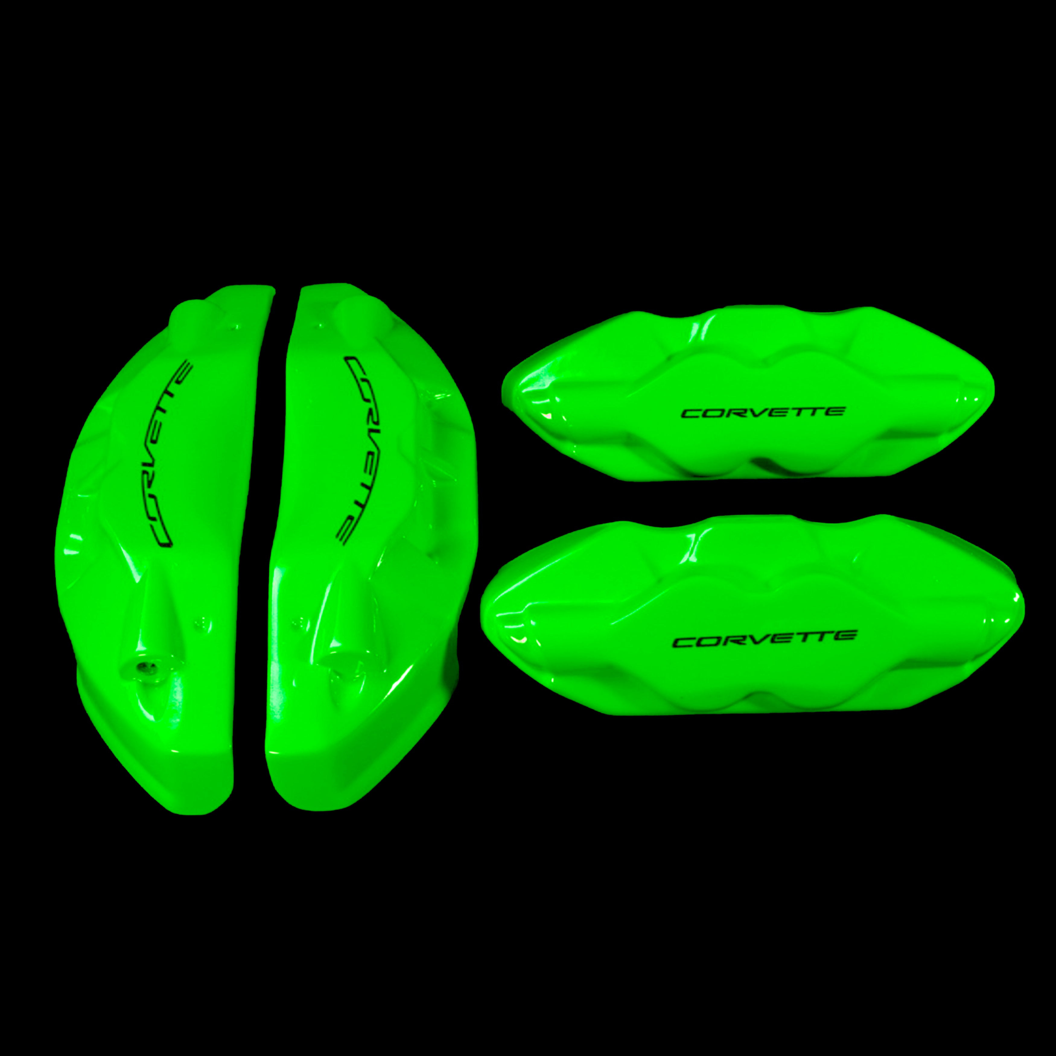 Brake Caliper Covers for Chevrolet Corvette in Green Color – Set of 4 + Warranty