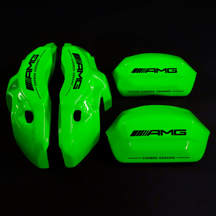 Brake Caliper Covers for Mercedes-Benz C63 2017-2018 – AMG Style in Green Color – Set of 4 + Warranty