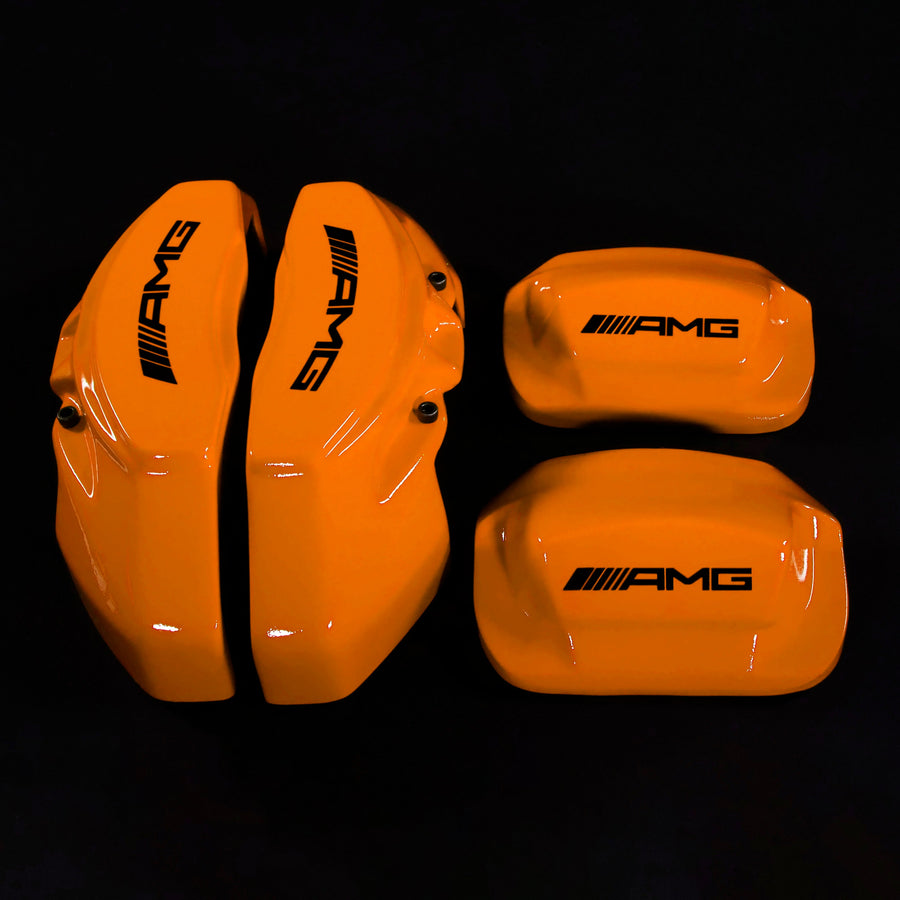 Brake Caliper Covers for Mercedes-Benz E350 2003-2016 – AMG Style in Orange Color – Set of 4 + Warranty