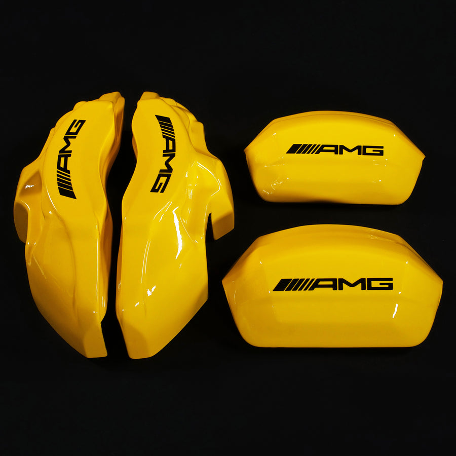 Brake Caliper Covers for Mercedes-Benz C63 2015-2018 – AMG Style in Yellow Color – Set of 4 + Warranty
