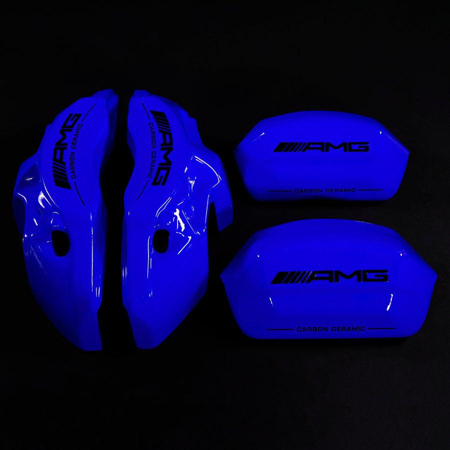 Brake Caliper Covers for Mercedes-Benz C63 2017-2018 – AMG Style in Blue Color – Set of 4 + Warranty