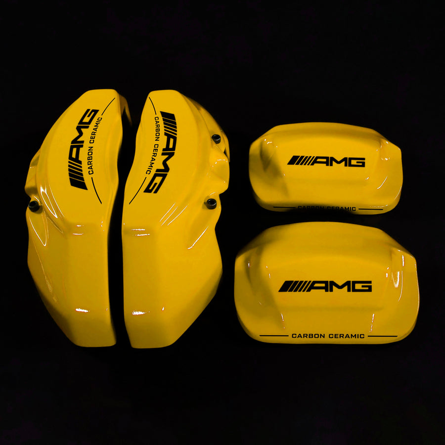Brake Caliper Covers for Mercedes-Benz E350 2003-2016 – AMG Ceramic Style in Yellow Color – Set of 4 + Warranty