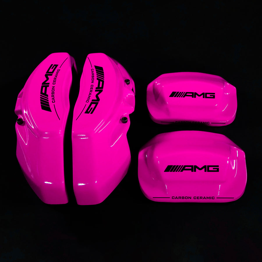 Brake Caliper Covers for Mercedes-Benz E400 2003-2016 – AMG Ceramic Style in Fuchsia Color – Set of 4 + Warranty