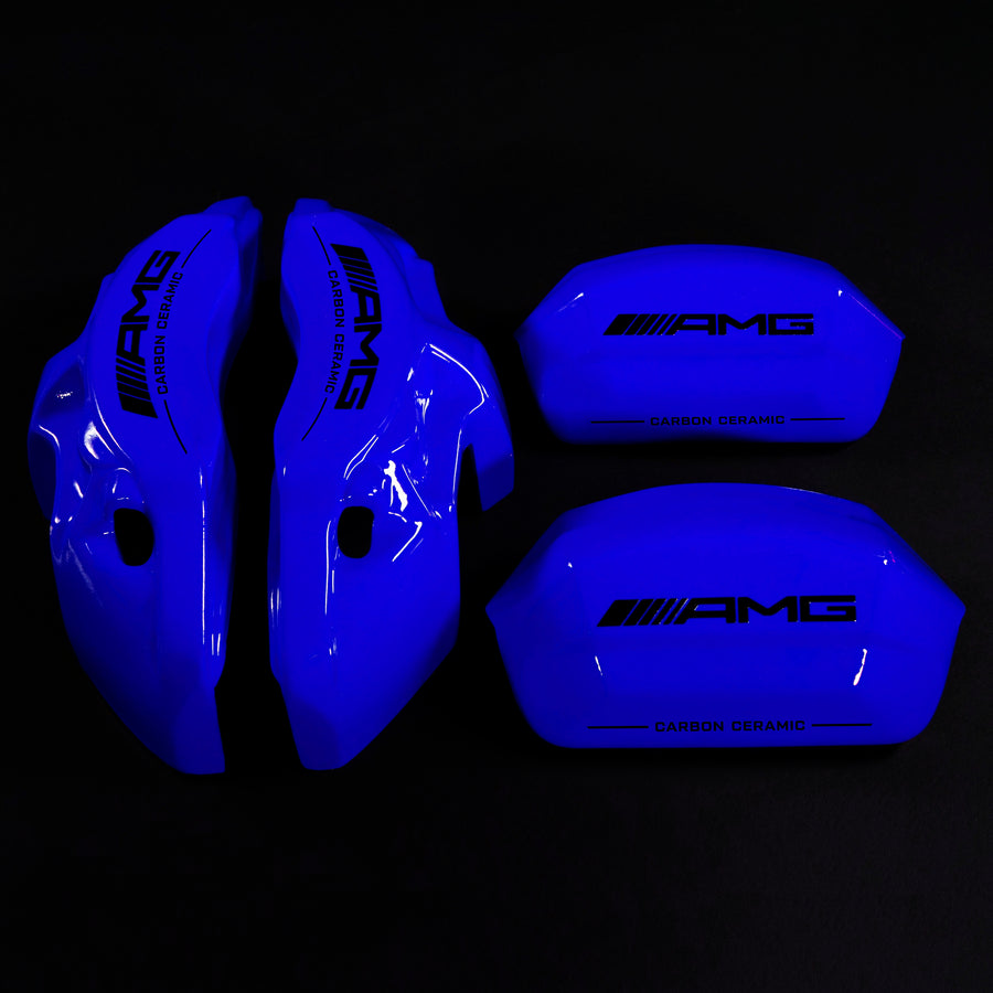 Brake Caliper Covers for Mercedes-Benz C63 2015-2018 – AMG Ceramic Style in Blue Color – Set of 4 + Warranty