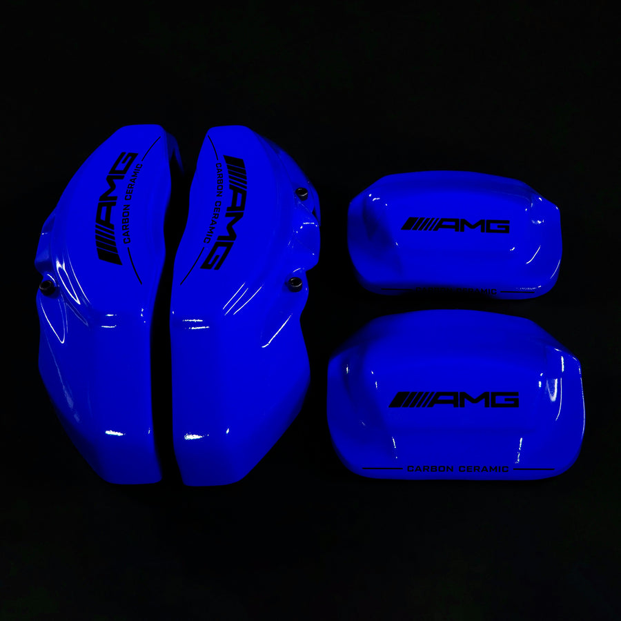 Brake Caliper Covers for Mercedes-Benz E350 2003-2016 – AMG Ceramic Style in Blue Color – Set of 4 + Warranty