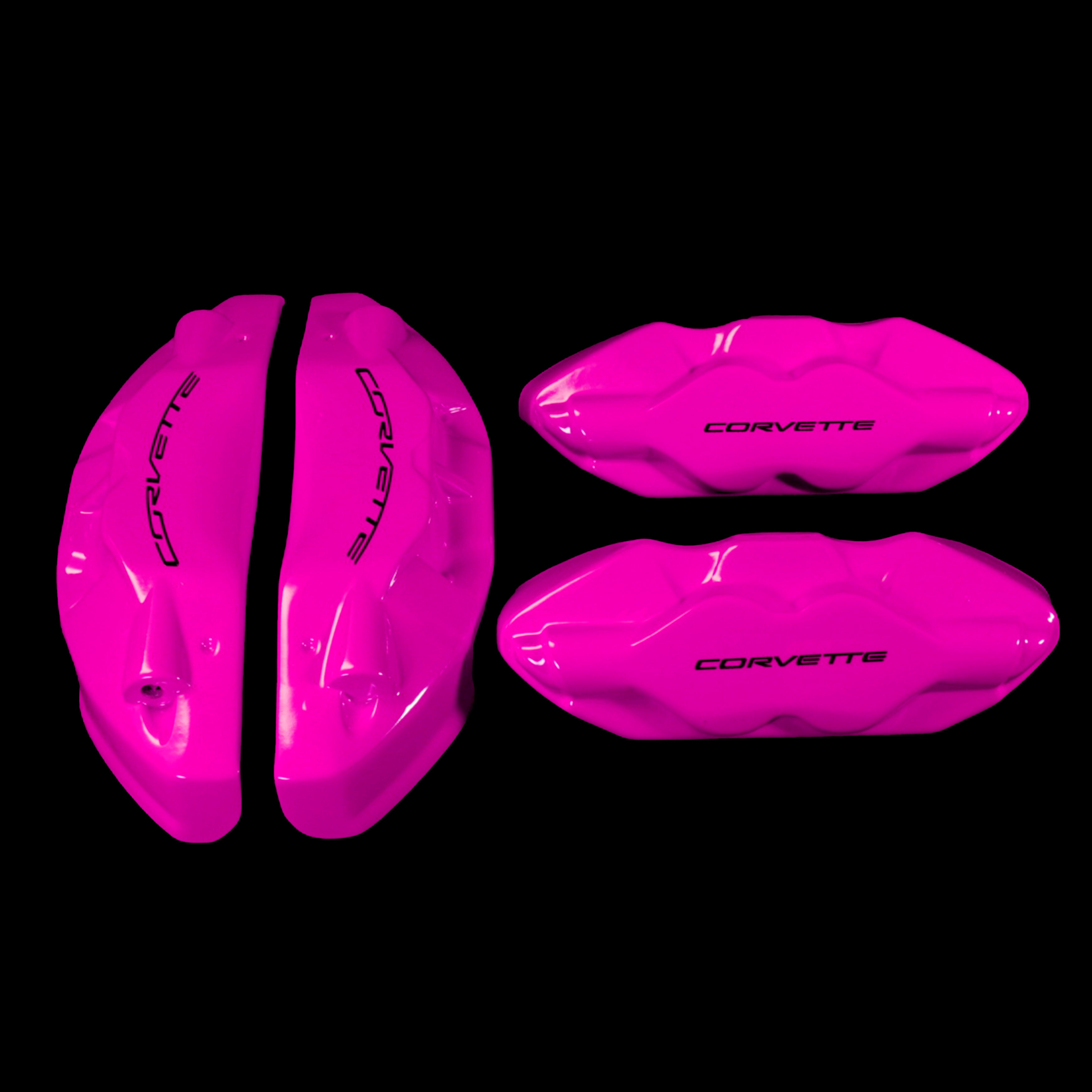 Brake Caliper Covers for Chevrolet Corvette in Fuchsia Color – Set of 4 + Warranty