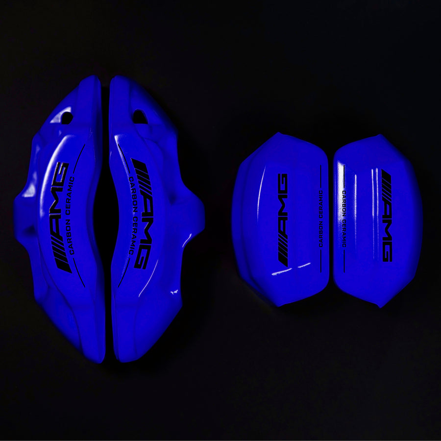 Brake Caliper Covers for Mercedes-Benz C63 2015-2018 – AMG Ceramic Style in Blue Color – Set of 4 + Warranty