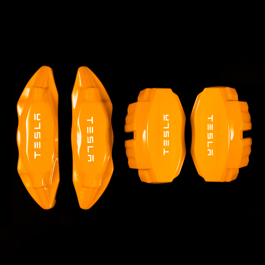 Brake Caliper Covers for Tesla Model X 2017-2020 in Orange Color – Set of 4 + Warranty
