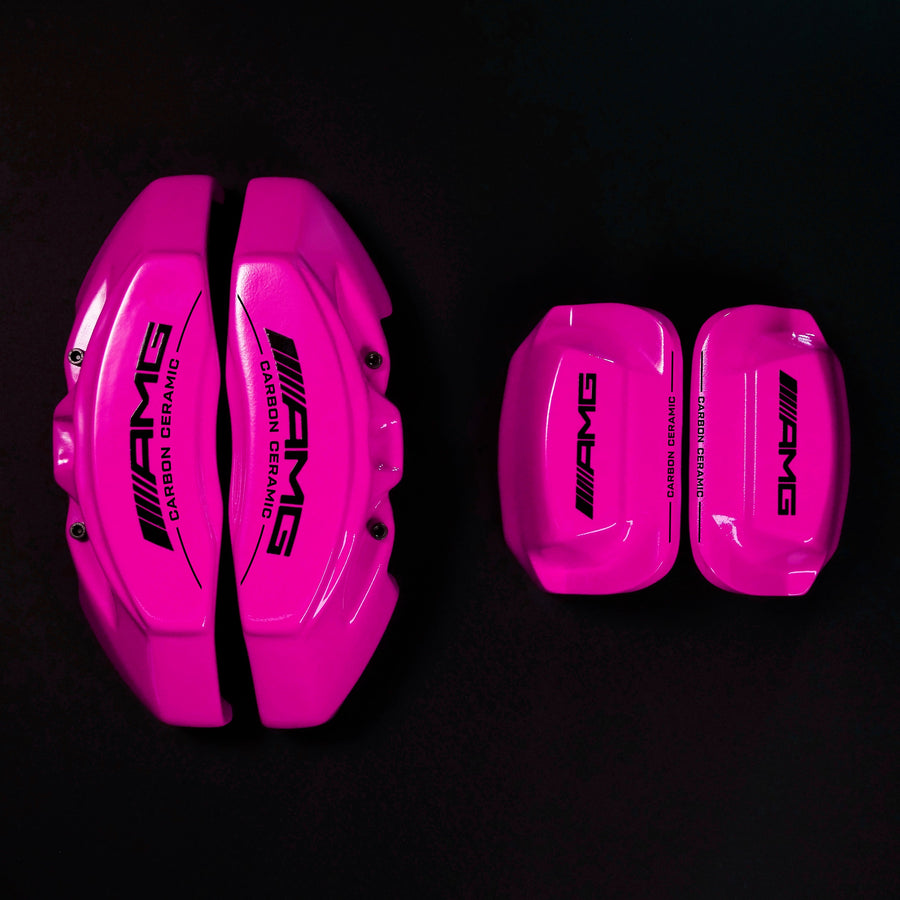 Brake Caliper Covers for Mercedes-Benz E550 2003-2016 – AMG Ceramic Style in Fuchsia Color – Set of 4 + Warranty