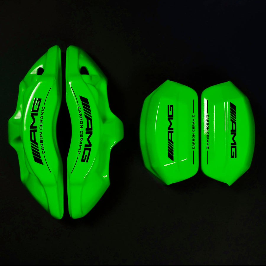 Brake Caliper Covers for Mercedes-Benz C63 2017-2018 – AMG Style in Green Color – Set of 4 + Warranty