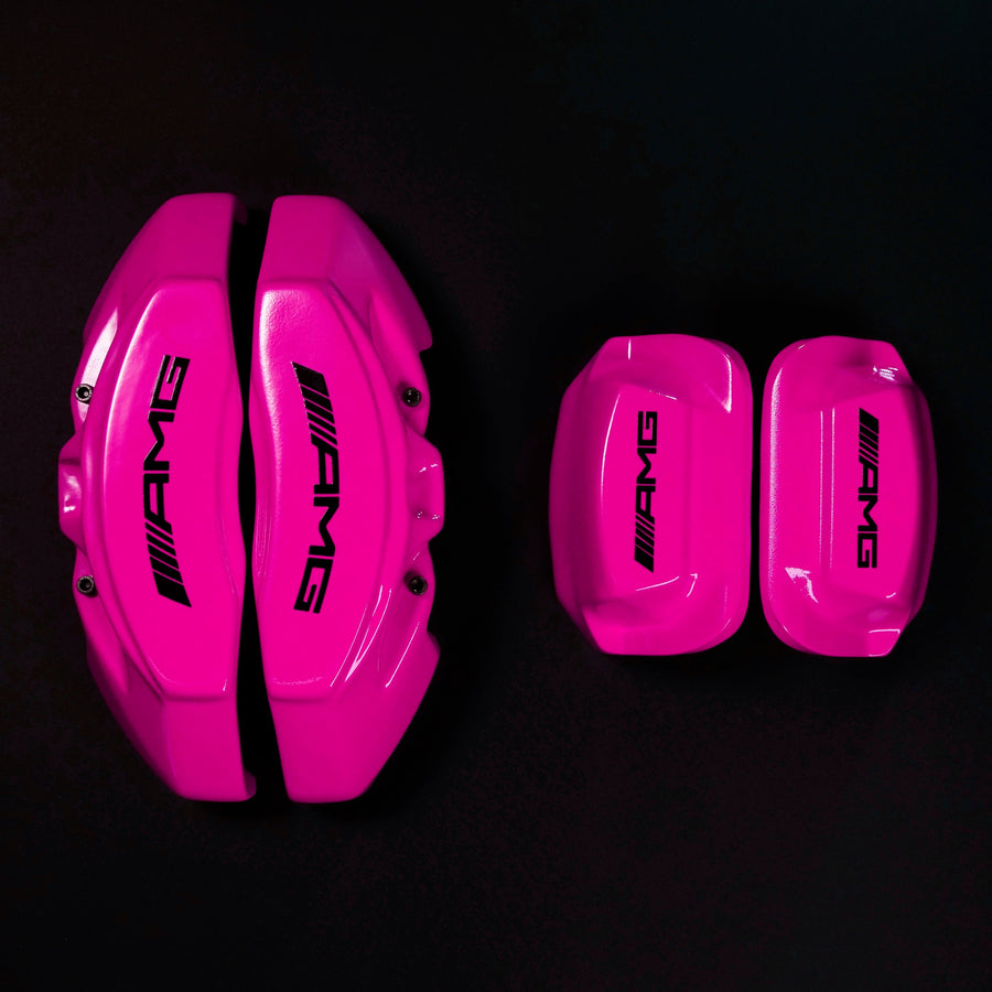 Brake Caliper Covers for Mercedes-Benz E550 2003-2016 – AMG Style in Fuchsia Color – Set of 4 + Warranty
