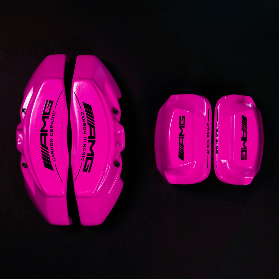 Brake Caliper Covers for Mercedes-Benz E400 2003-2016 – AMG Ceramic Style in Fuchsia Color – Set of 4 + Warranty