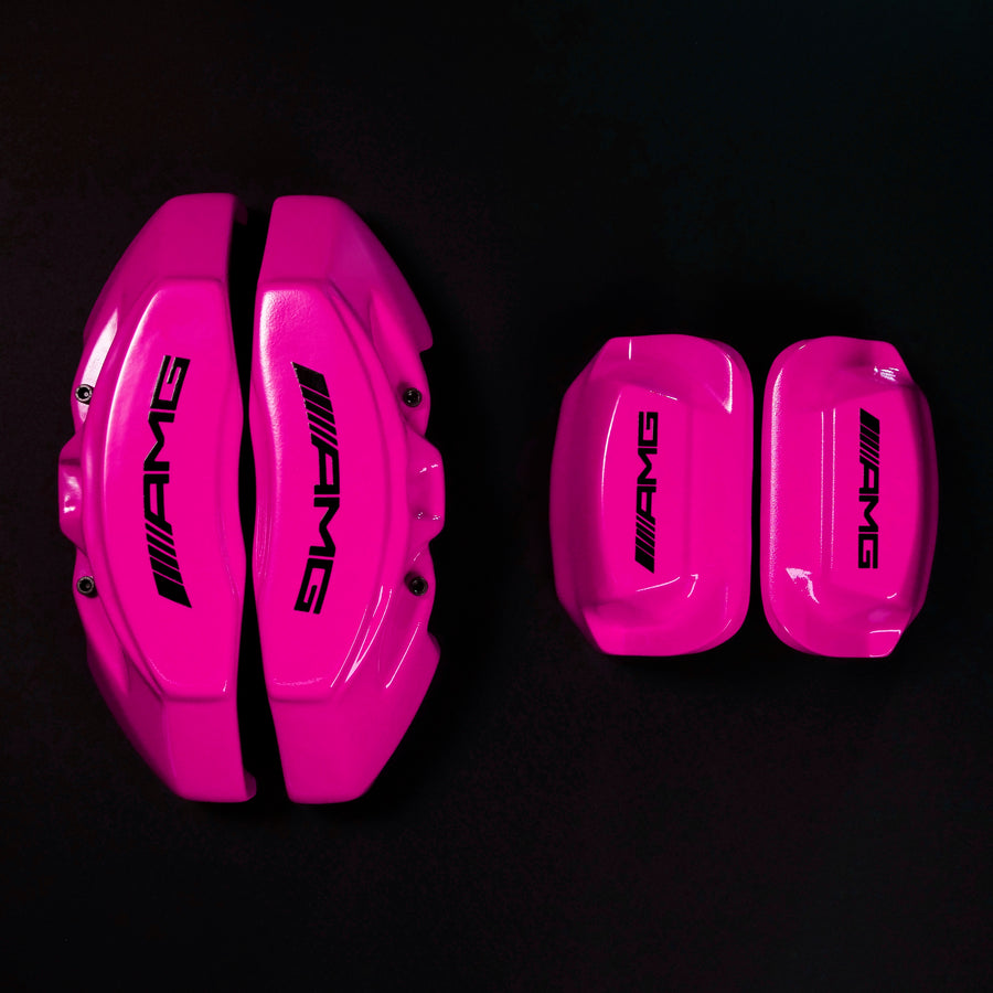 Brake Caliper Covers for Mercedes-Benz E400 2003-2016 – AMG Style in Fuchsia Color – Set of 4 + Warranty