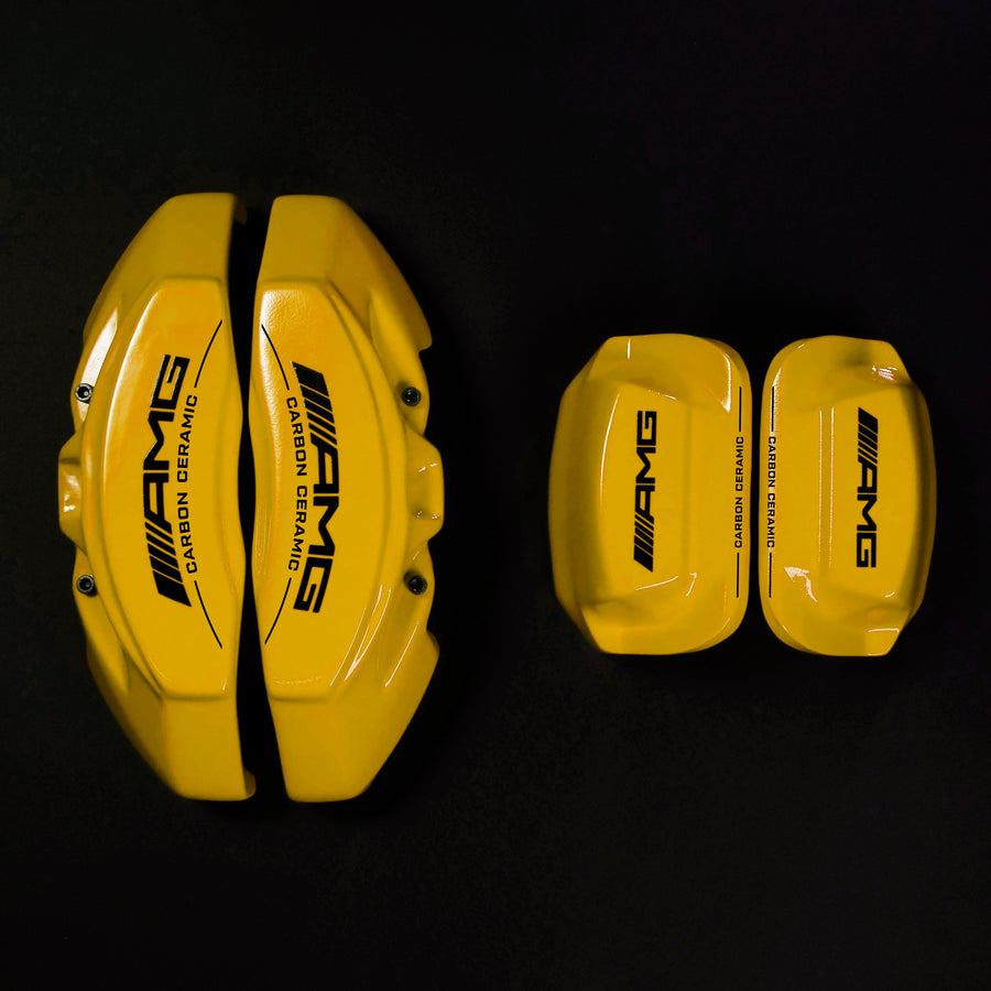 Brake Caliper Covers for Mercedes-Benz E350 2003-2016 – AMG Ceramic Style in Yellow Color – Set of 4 + Warranty