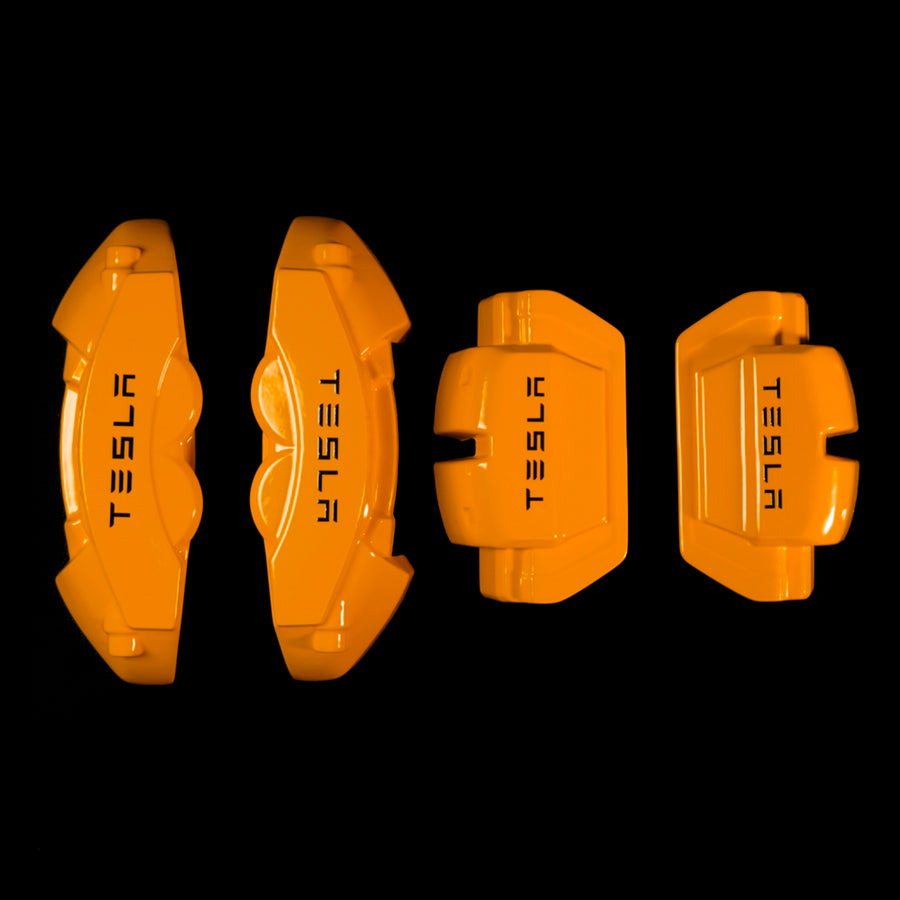 Brake Caliper Covers for Tesla Model 3 2017-2023 in Orange Color – Set of 4 + Warranty