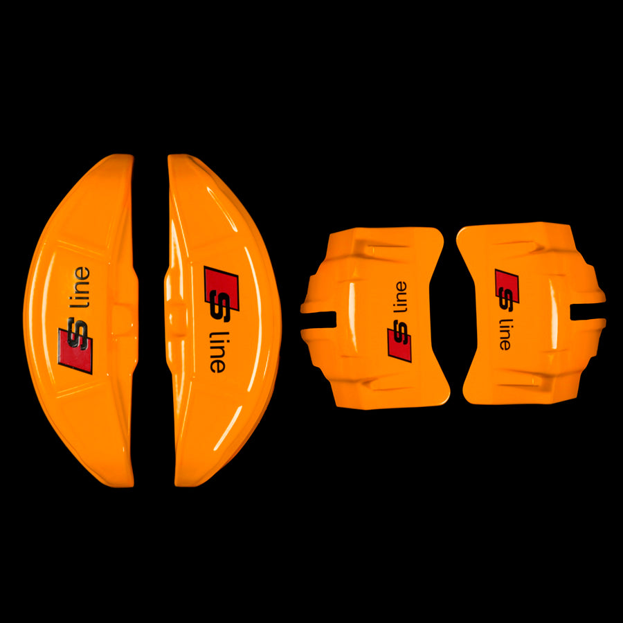 Brake Caliper Covers for Audi A6 2012-2015 – S line Style in Orange Color – Set of 4 + Warranty