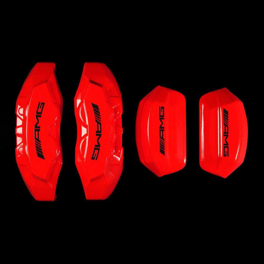 Brake Caliper Covers for Mercedes-Benz C63 2017-2019 – AMG Style in Red Color – Set of 4 + Warranty