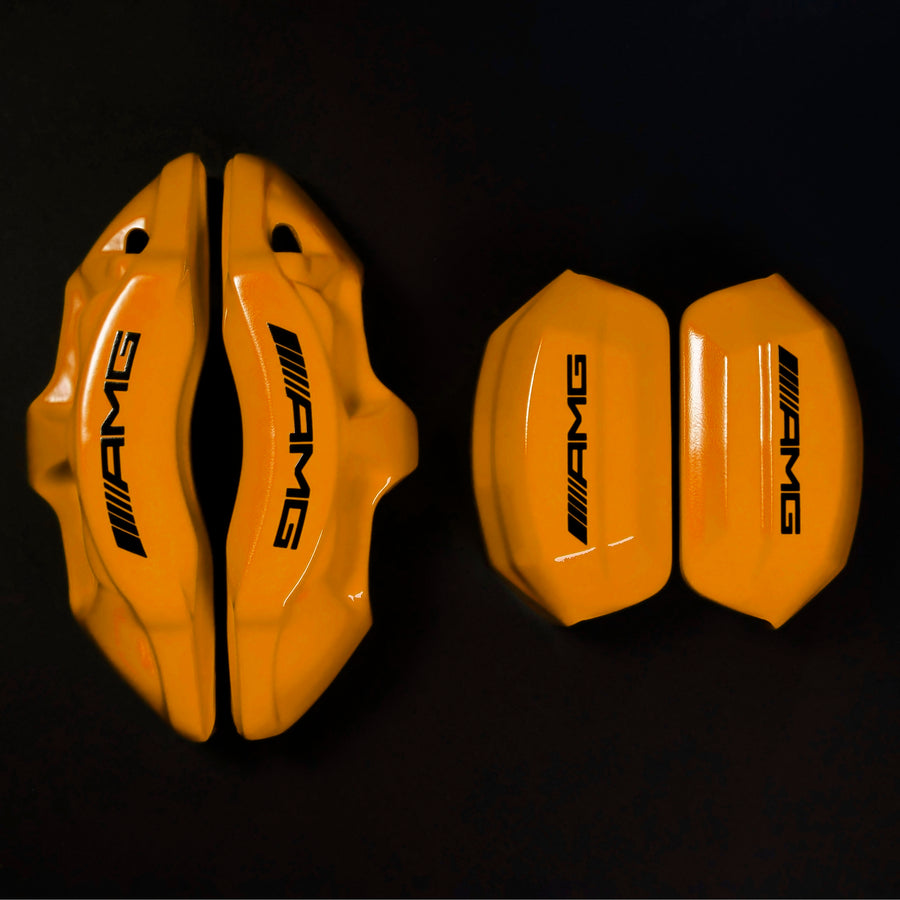 Brake Caliper Covers for Mercedes-Benz C63 2015-2018 – AMG Style in Orange Color – Set of 4 + Warranty