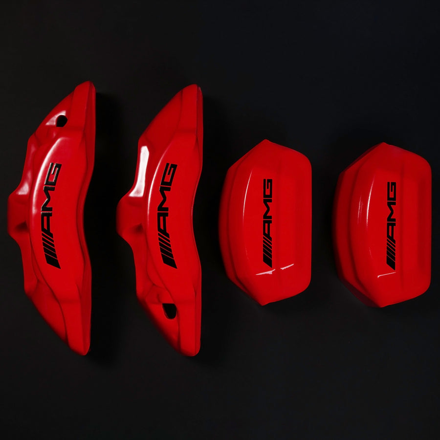 Brake Caliper Covers for Mercedes-Benz C63 2015-2018 – AMG Style in Red Color – Set of 4 + Warranty