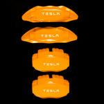 Brake Caliper Covers for Tesla Model X 2017-2020 in Orange Color – Set of 4 + Warranty