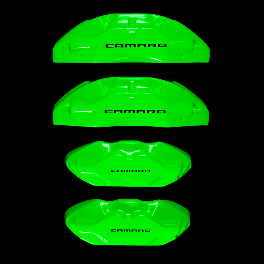 Brake Caliper Covers for Chevrolet Camaro SS 2016-2022 in Green Color – Set of 4 + Warranty
