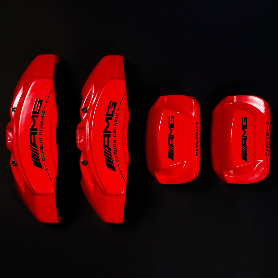 Brake Caliper Covers for Mercedes-Benz E400 2003-2016 – AMG Ceramic Style in Red Color – Set of 4 + Warranty