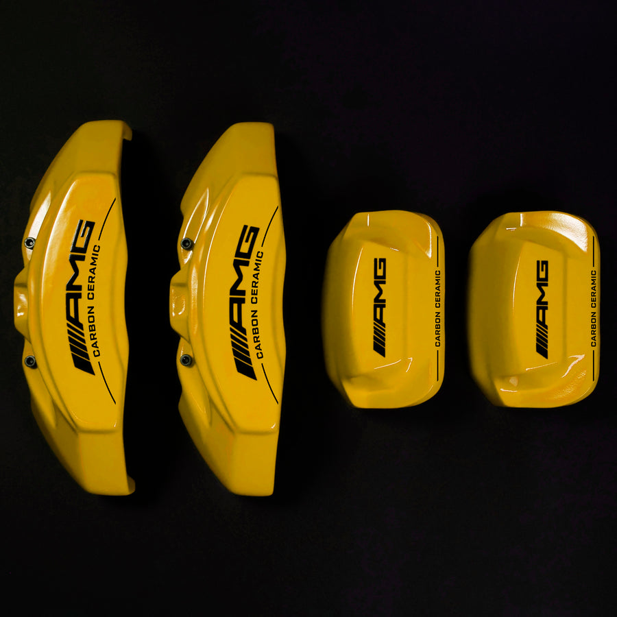 Brake Caliper Covers for Mercedes-Benz E400 2003-2016 – AMG Ceramic Style in Yellow Color – Set of 4 + Warranty