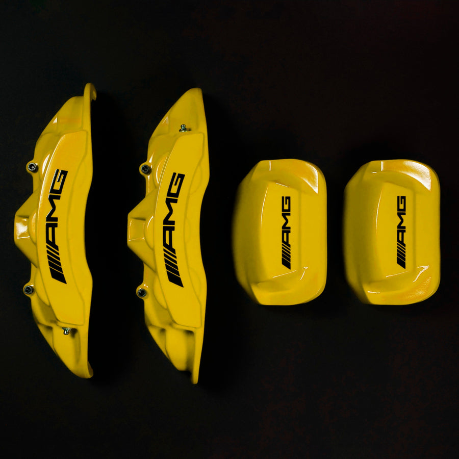 Brake Caliper Covers for Mercedes-Benz CLS500 2003-2011 – AMG Style in Yellow Color – Set of 4 + Warranty