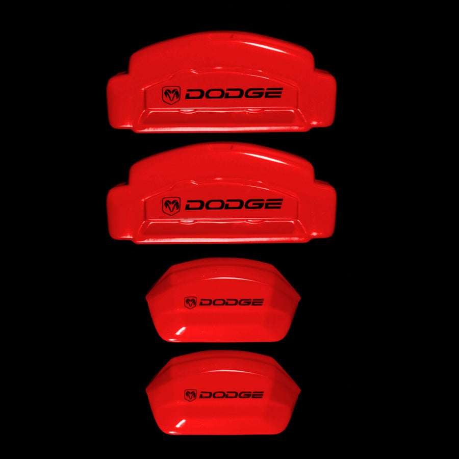 Brake Caliper Covers for Dodge RAM 1500 2019-2023 in Red Color – Set of 4 + Warranty