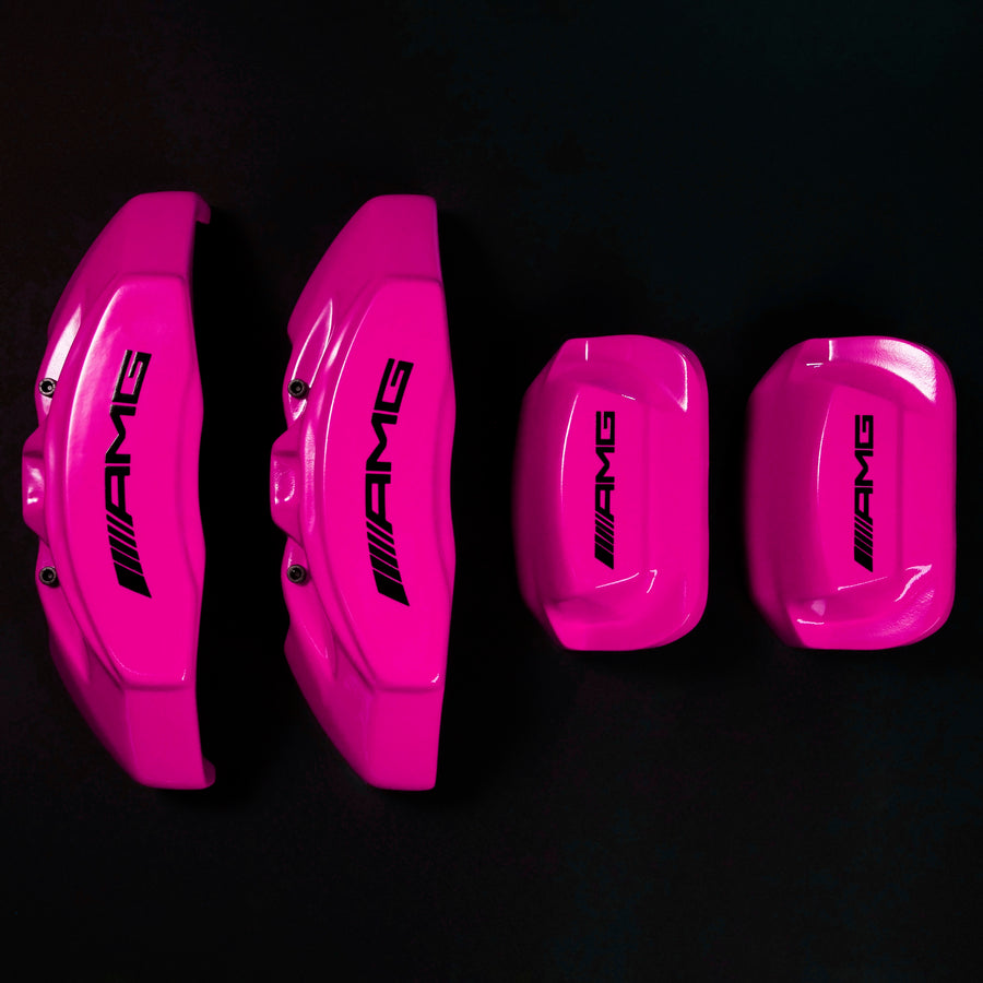 Brake Caliper Covers for Mercedes-Benz E400 2003-2016 – AMG Style in Fuchsia Color – Set of 4 + Warranty
