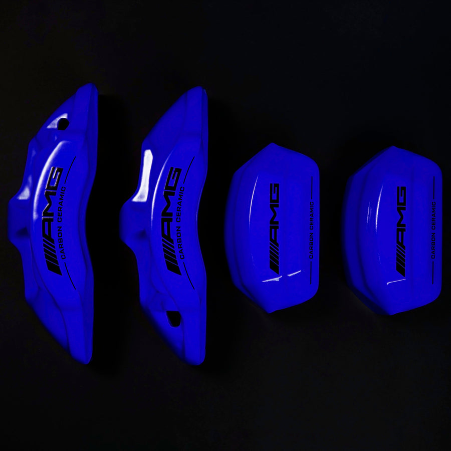 Brake Caliper Covers for Mercedes-Benz C63 2017-2018 – AMG Style in Blue Color – Set of 4 + Warranty