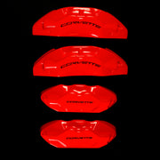 Brake Caliper Covers for Chevrolet Corvette in Red Color – Set of 4 + Warranty