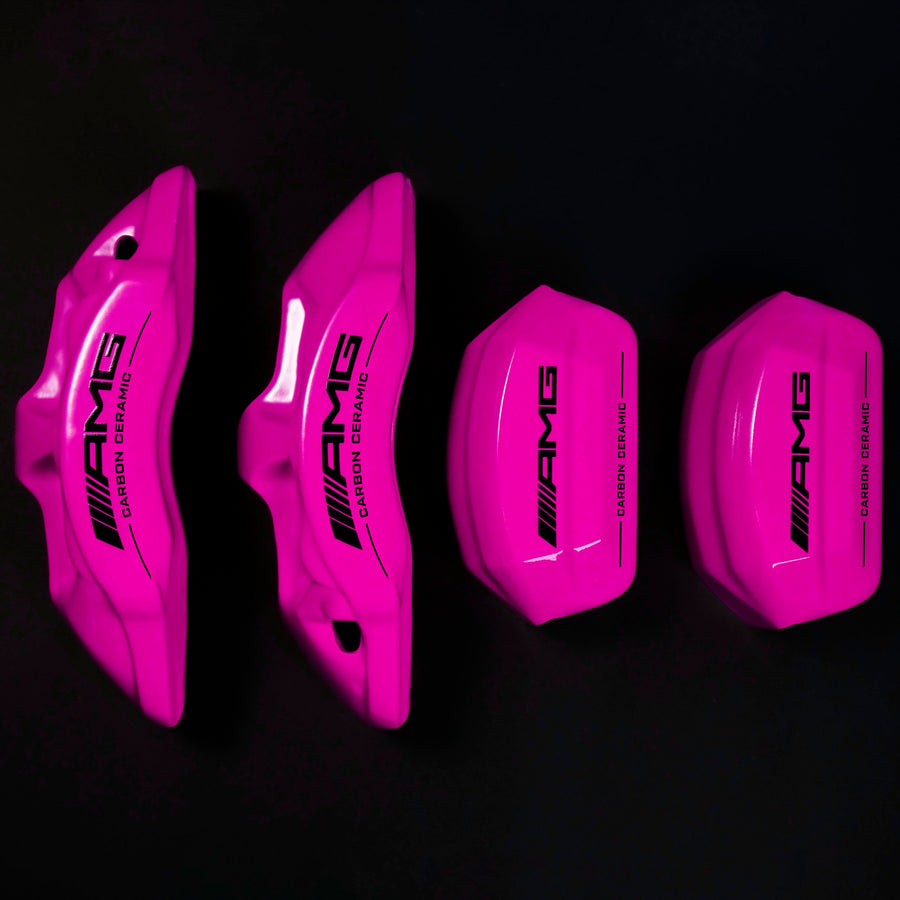 Brake Caliper Covers for Mercedes-Benz C63 2015-2018 – AMG Ceramic Style in Fuchsia Color – Set of 4 + Warranty