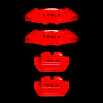Brake Caliper Covers for Tesla Model 3 2017-2023 in Red Color – Set of 4 + Warranty