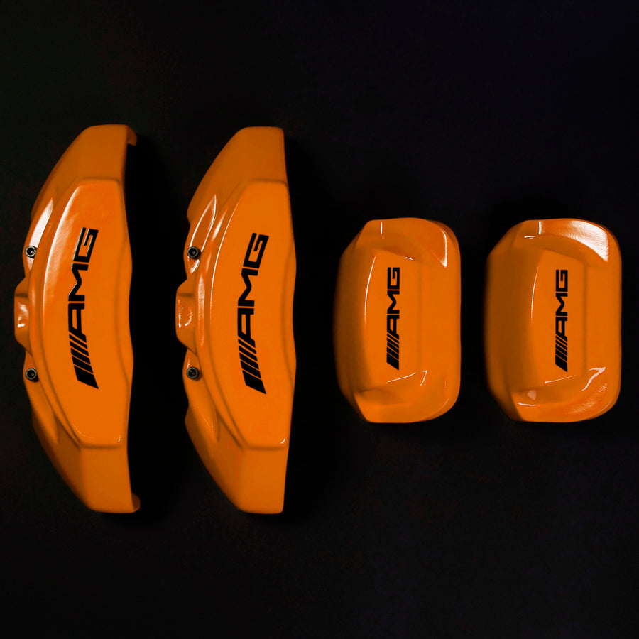 Brake Caliper Covers for Mercedes-Benz E350 2003-2016 – AMG Style in Orange Color – Set of 4 + Warranty