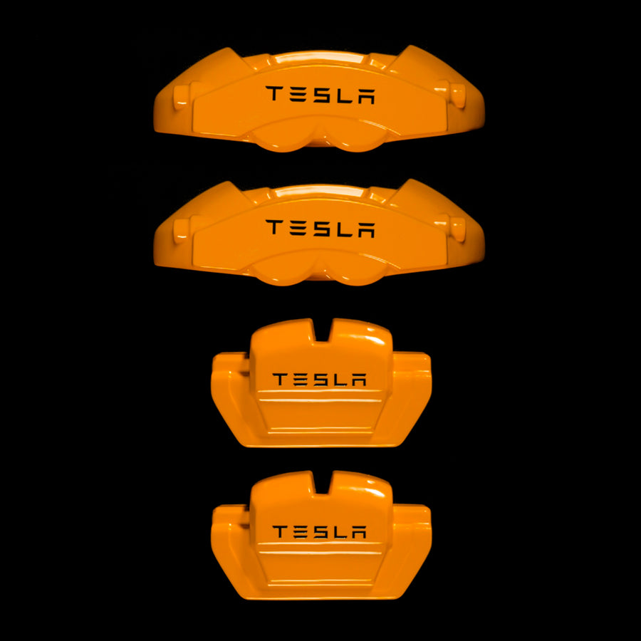 Brake Caliper Covers for Tesla Model 3 2017-2023 in Orange Color – Set of 4 + Warranty