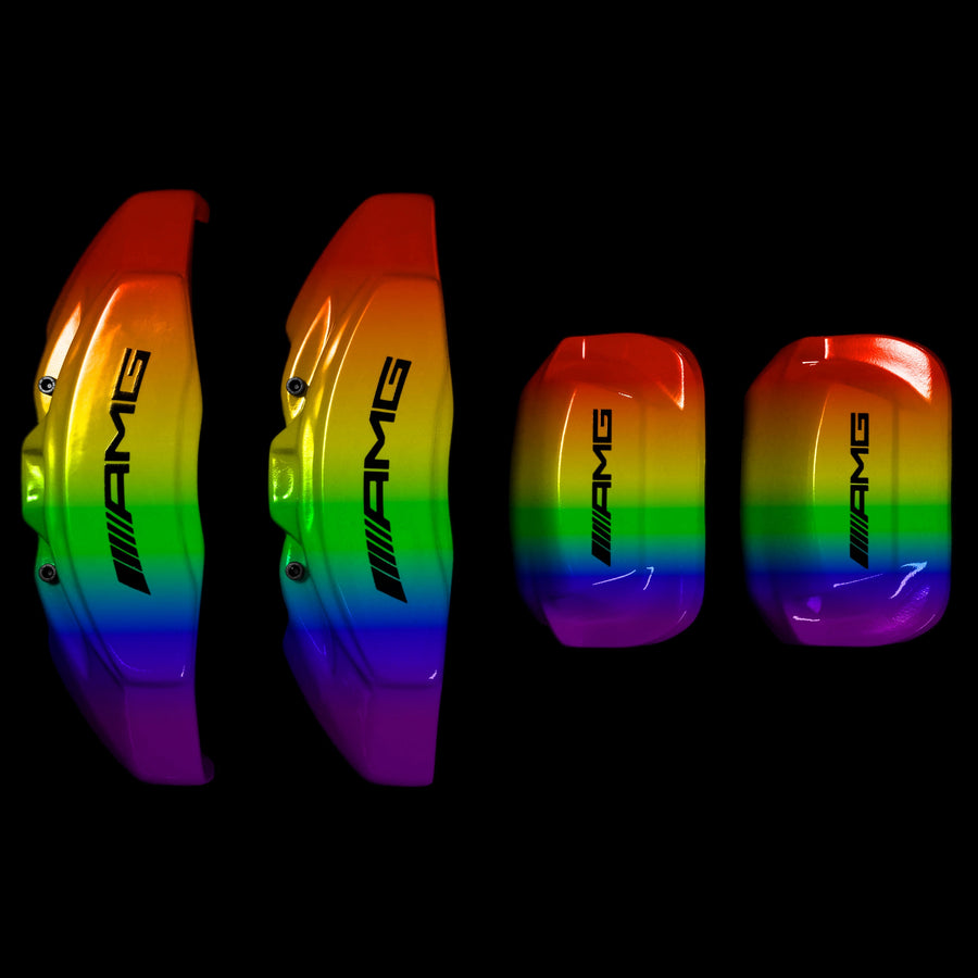 Brake Caliper Covers for Mercedes-Benz E550 2003-2016 – AMG Style in Custom Color – Set of 4 + Warranty