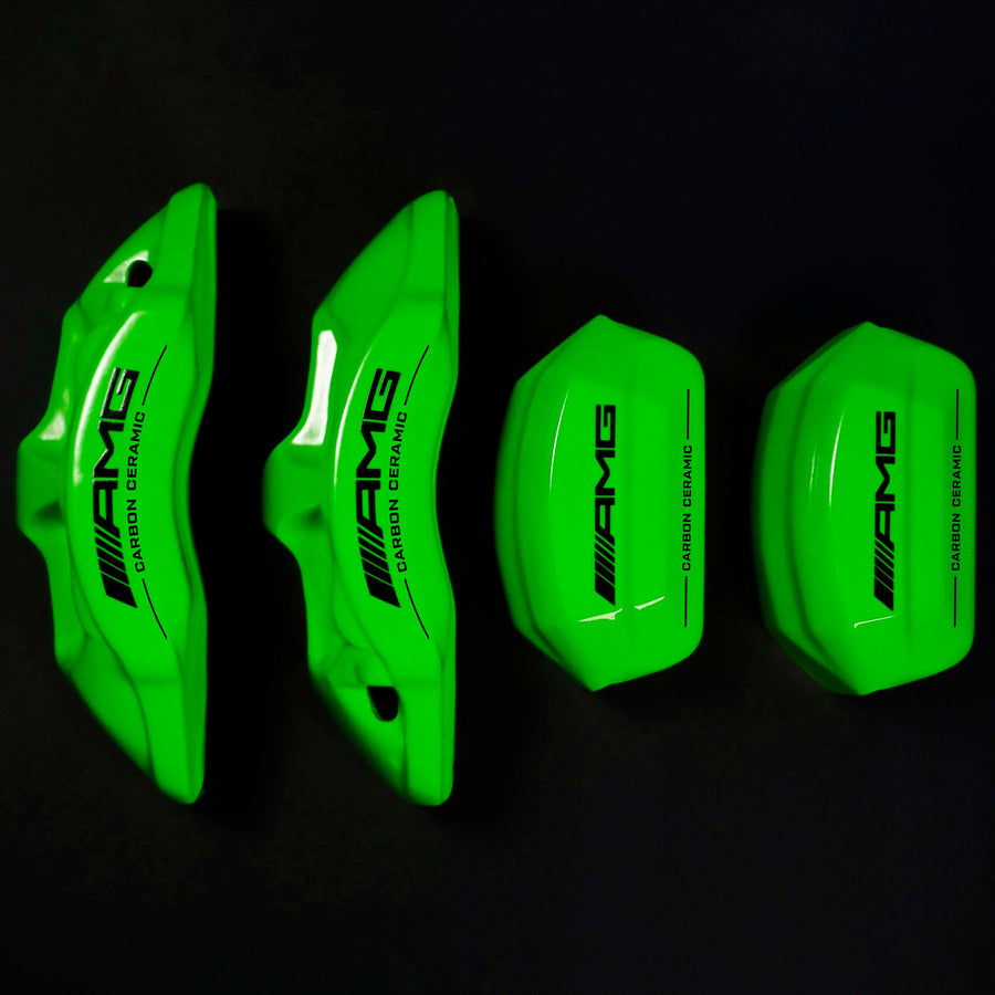 Brake Caliper Covers for Mercedes-Benz C63 2017-2018 – AMG Style in Green Color – Set of 4 + Warranty