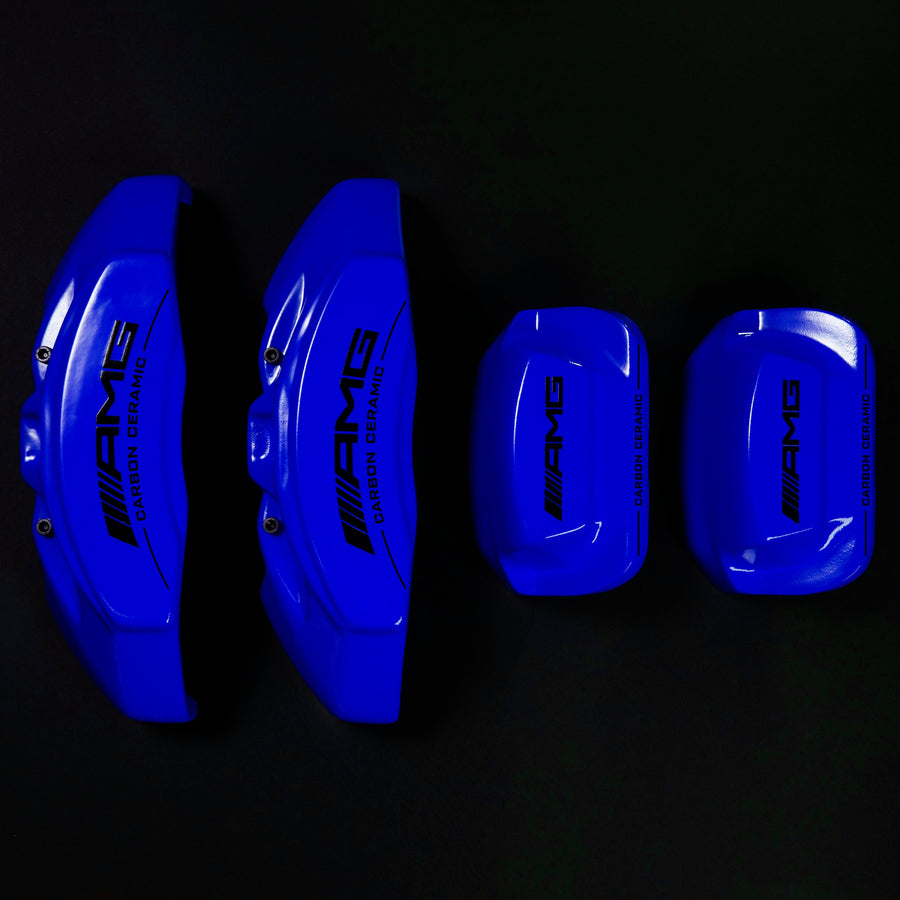 Brake Caliper Covers for Mercedes-Benz E350 2003-2016 – AMG Ceramic Style in Blue Color – Set of 4 + Warranty