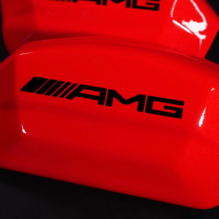 Brake Caliper Covers for Mercedes-Benz C63 2015-2018 – AMG Style in Red Color – Set of 4 + Warranty